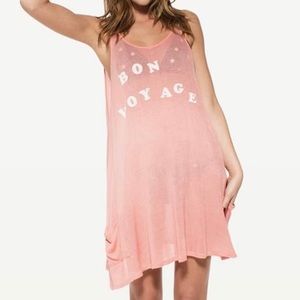 Wildfox Bon Voyage Pink Knit Swim Coverup-NWT-Small